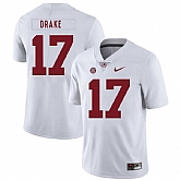 Alabama Crimson Tide 17 Kenyan Drake White Nike College Football Jersey Dzhi,baseball caps,new era cap wholesale,wholesale hats